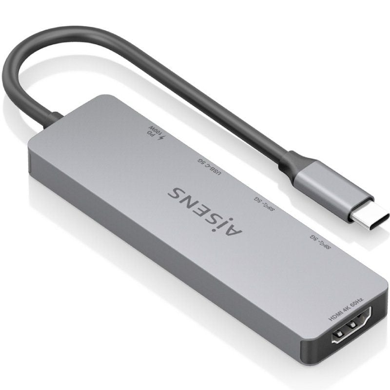 Docking USB Tipo-C Aisens ASUC-5P028-GR
1xHDMI 4K
2xUSB
2xUSB Tipo-C
1xUSB Tipo-C PD
Gris