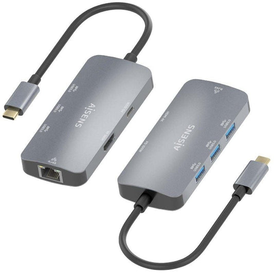 Docking USB Tipo-C Aisens ASUC-6P019-GR
1xHDMI 4K
3xUSB
1xRJ45
1xUSB Tipo-C PD
Gris