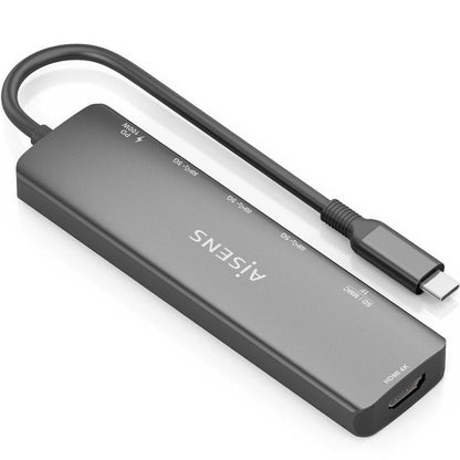 Docking USB Tipo-C Aisens ASUC-7P025-GR
1xHDMI 4K
3xUSB
1xUSB Tipo-C PD
1xLector Tarjetas
Gris