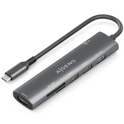 Docking USB Tipo-C Aisens ASUC-7P025-GR
1xHDMI 4K
3xUSB
1xUSB Tipo-C PD
1xLector Tarjetas
Gris