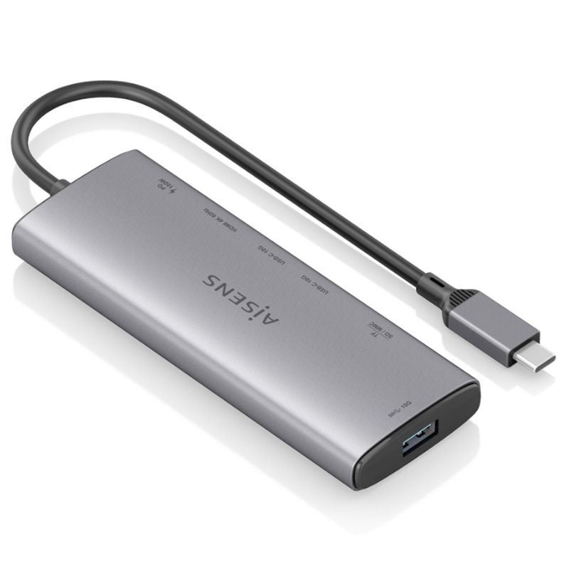 Docking USB Tipo-C Aisens ASUC-7P031-GR
1xHDMI 4K
1xUSB
2xUSB Tipo-C
1xLector Tarjetas
1xUSB Tipo-C PD
Gris