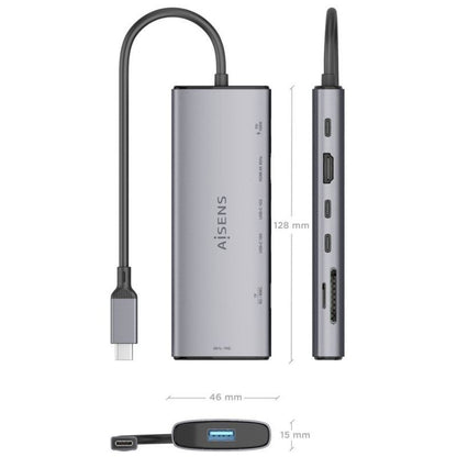 Docking USB Tipo-C Aisens ASUC-7P031-GR
1xHDMI 4K
1xUSB
2xUSB Tipo-C
1xLector Tarjetas
1xUSB Tipo-C PD
Gris
