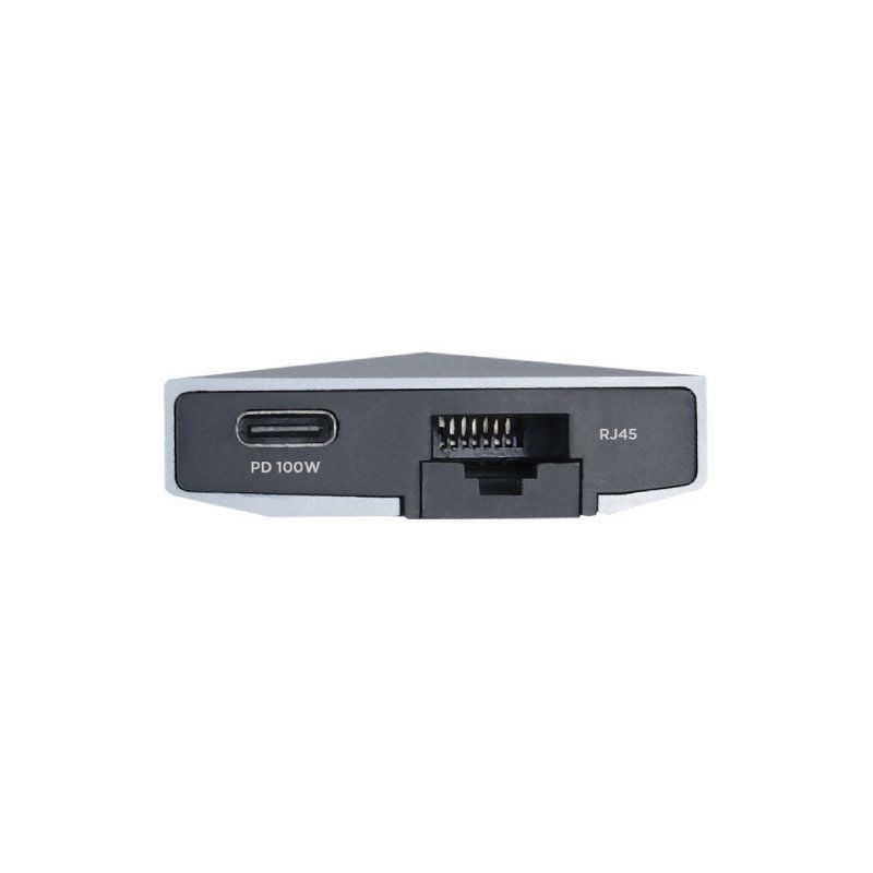 Docking USB Tipo-C Aisens ASUC-9P001-GR
1xHDMI 4K
3xUSB
1xRJ45
1xAudio
1xLector Tarjetas 
1xUSB Tipo-C PD
Gris