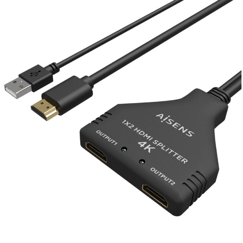 Cable Duplicador HDMI 4K Aisens A123-0654
2x HDMI Hembra - HDMI Macho - USB Macho
30cm
Negro