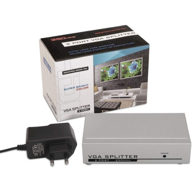 Duplicador SVGA Aisens A116-0084
2x SVGA Hembra - SVGA Macho