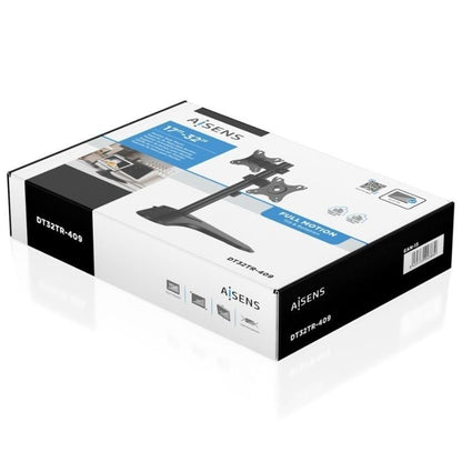 Soporte de Mesa para 2 Monitores Aisens DT32TR-409
Giratorio
Inclinable
hasta 8kg