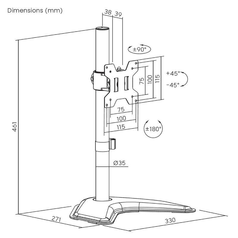 Soporte de Sobremesa para Monitor Aisens DT32TSR-283
Giratorio
Inclinable
hasta 10kg