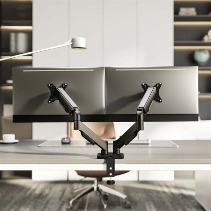 Soporte de Mesa con Contrapeso para 2 Monitores Aisens DT32TSR-357
Giratorio
Inclinable
hasta 9kg