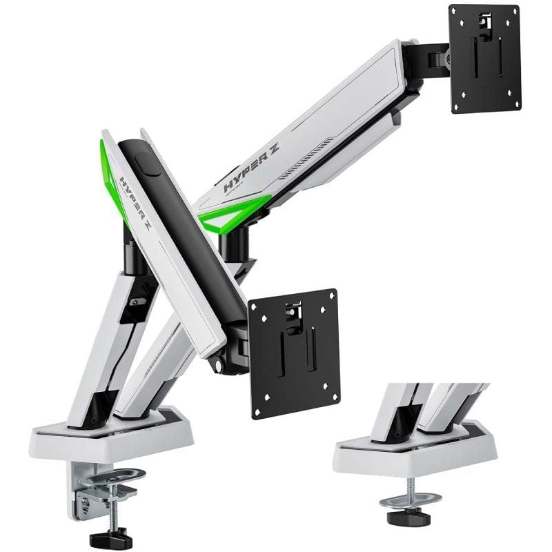 Soporte de Mesa Gaming con Contrapeso para 2 Monitores Aisens DT38TSR-345
Giratorio
Inclinable
hasta 16kg