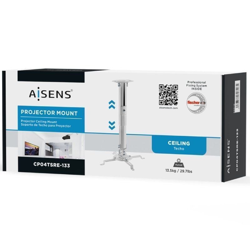 Soporte de Techo para Proyector Aisens CP04TSRE-133
Inclinable-Extensible-Giratorio
hasta 13.5kg