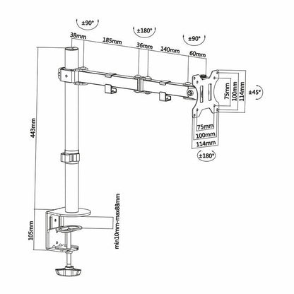 Soporte de Mesa para Monitor Aisens DT32TSR-039
hasta 8kg