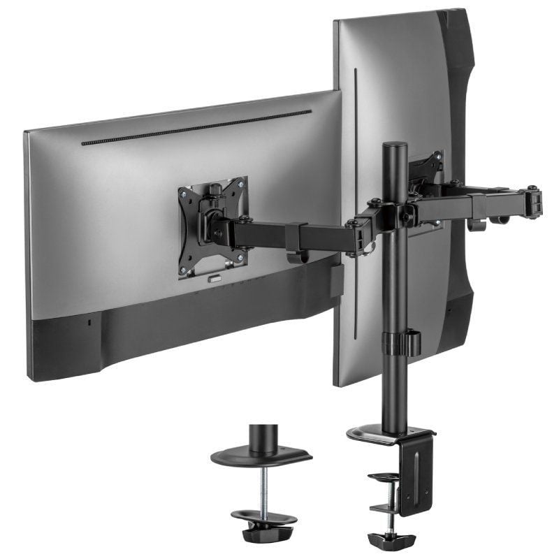 Soporte de Mesa para 2 Monitores o TV Aisens DT32TSR-149
Giratorio
Inclinable
hasta 9kg
