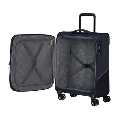 Maleta de Cabina American Tourister SummerRide Spinner 55cm
55x40x23cm
4 Ruedas
Azul Marino