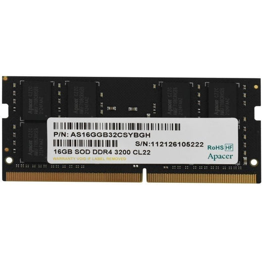 Memoria RAM Apacer ES.16G21.GSH 16GB
DDR4
3200MHz
1.2V
CL22
SODIMM