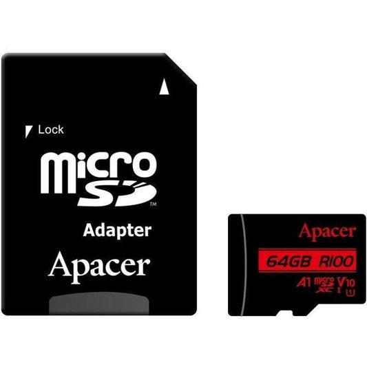 Tarjeta de Memoria Apacer 64GB XC UHS 1 con Adaptador
Clase 10
100MBs
