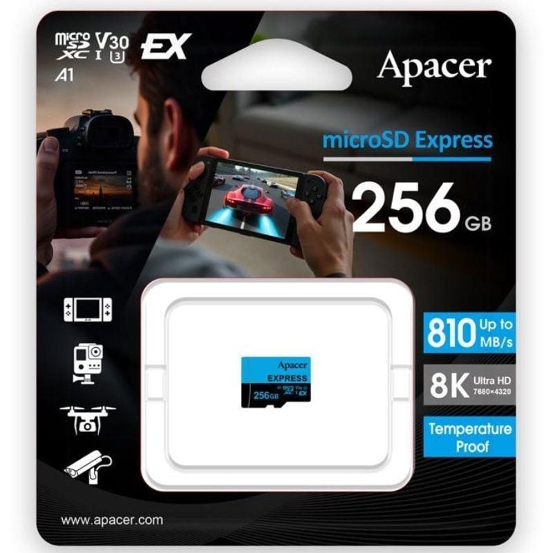 Tarjeta de Memoria Apacer 256GB UHS-I
Clase 10
810MBs