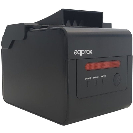 Impresora de Tickets Approx appPOS80ALARM
Térmica
Ancho papel 58 y 80mm
USB-RS232-LAN-RJ11
Negra
