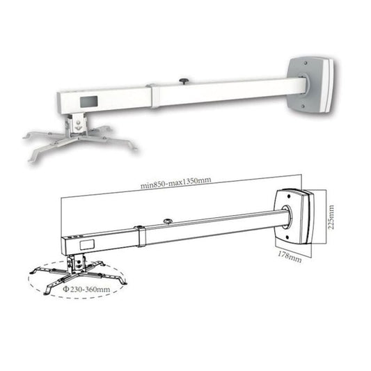 approx! Soporte de Pared  ext. 85-135 cm