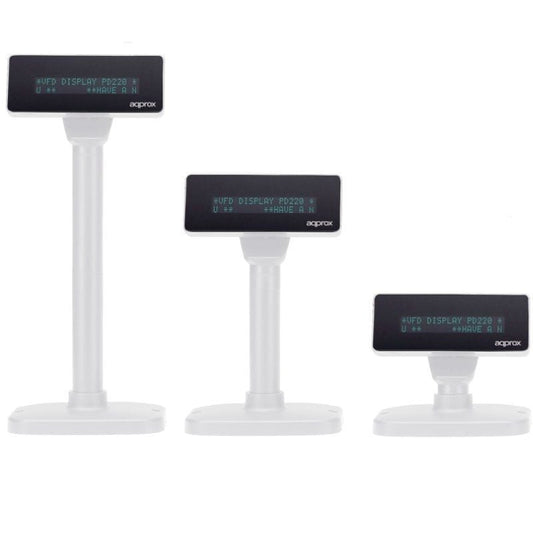 Visor TPV Approx appVFD01WH
2 líneas
USB