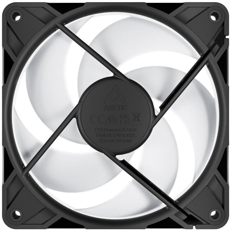 Ventilador Arctic P12 Pro Reverse A-RGB
12cm
Negro