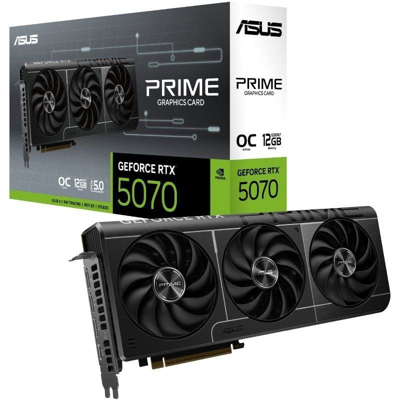 Tarjeta Gráfica Asus Prime GeForce RTX 5070 OC Edition
12GB GDDR7