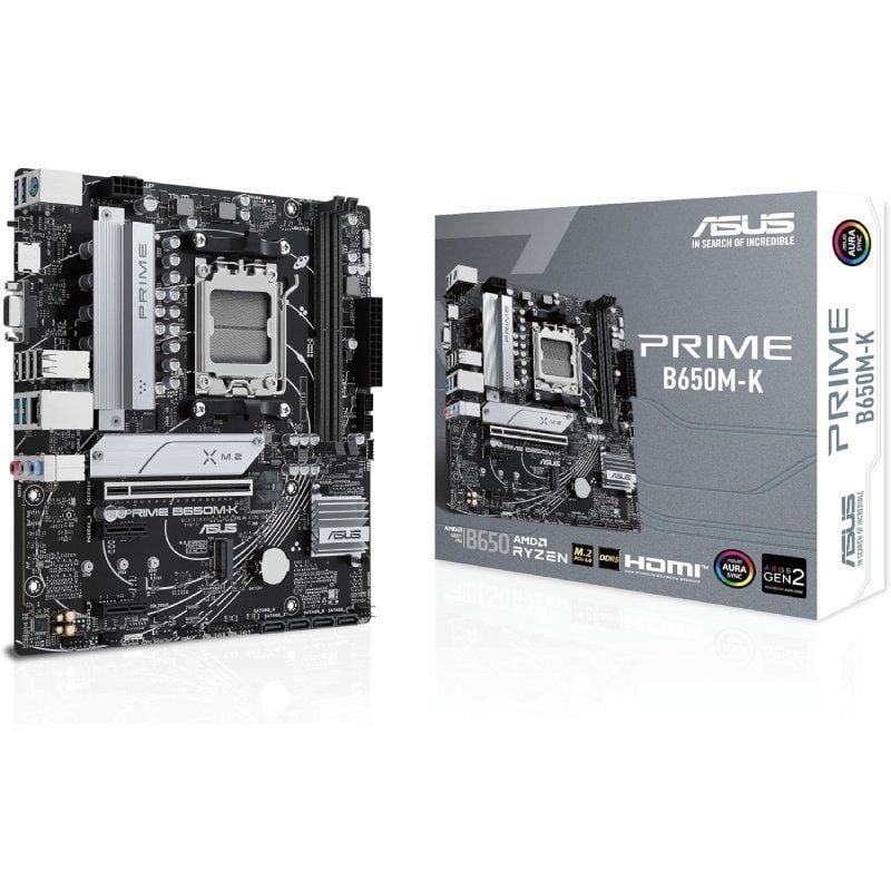 Placa Base Asus Prime B650M-K
Socket AM5
DDR5
PCIe 5.0
Micro ATX