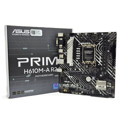 Placa Base Asus Prime H610M-A R2.0
Socket 1700
DDR5
PCIe 4.0
Micro ATX
