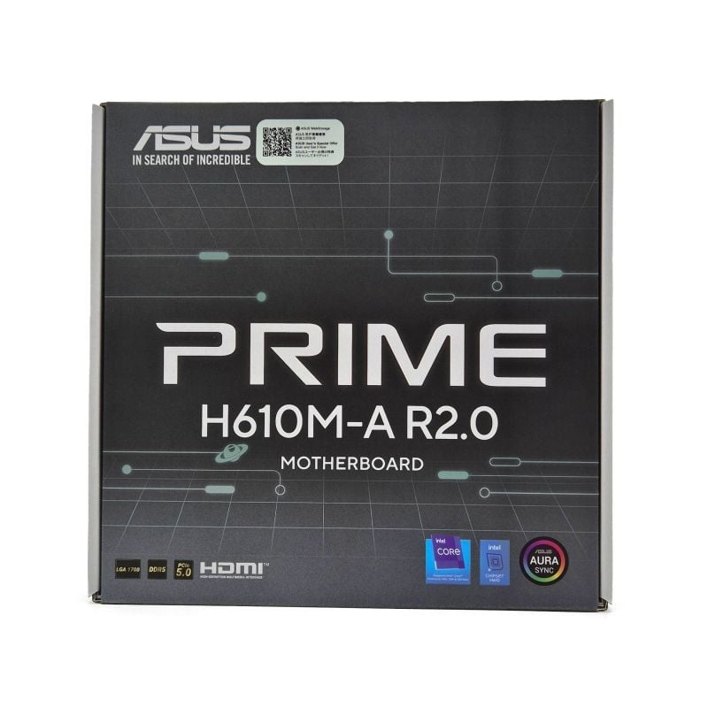 Placa Base Asus Prime H610M-A R2.0
Socket 1700
DDR5
PCIe 4.0
Micro ATX