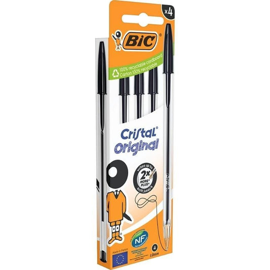 Bolígrafos de Tinta de Aceite Bic Cristal Original 516335
4 unidades
Negros