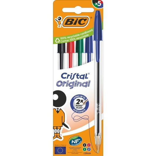 Bolígrafos de Tinta de Aceite Bic Cristal Original 516346
5 unidades
Colores Surtidos