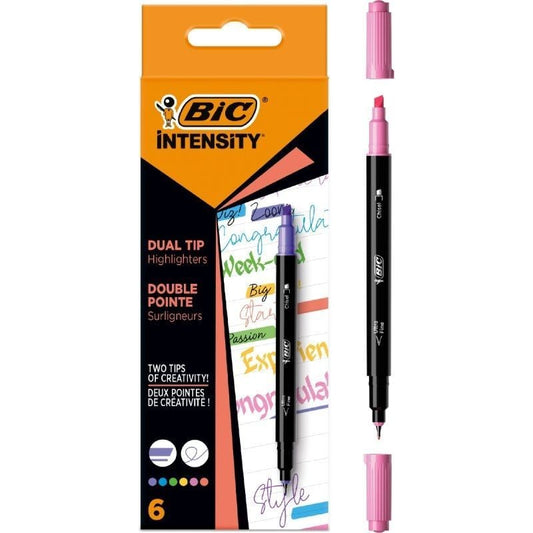 Marcadores Punta Biselada y Punta Fina Bic Intensity Dual Tip 503828
Colores Surtidos