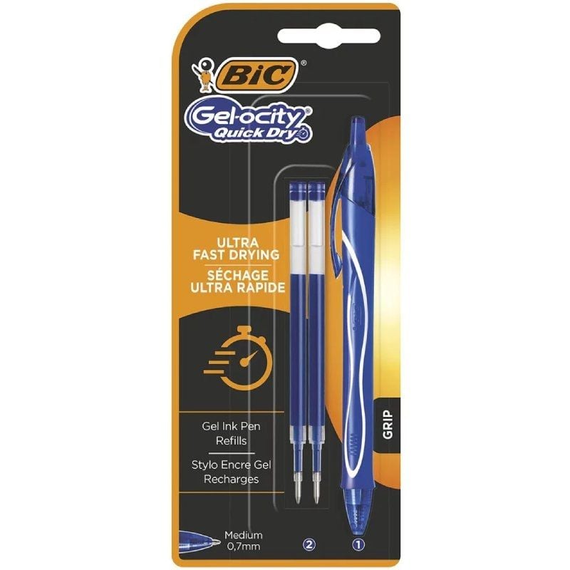 Bolígrafos de Tinta de Gel Retráctil Bic Gelocity Quick Dry 951757
1 unidades
2 recambios
Azul