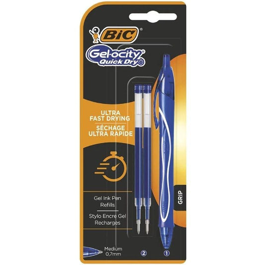Bolígrafos de Tinta de Gel Retráctil Bic Gelocity Quick Dry 951757
1 unidades
2 recambios
Azul