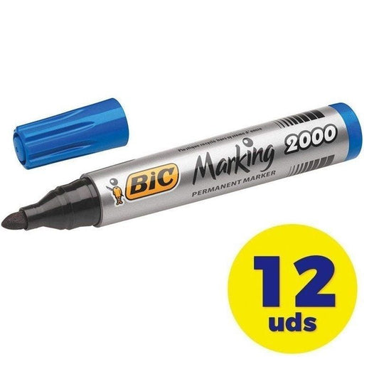 Caja de Rotuladores de Punta Fibra Acrílica Permanente Bic Marking 2000
4.9mm
12 unidades
Azules