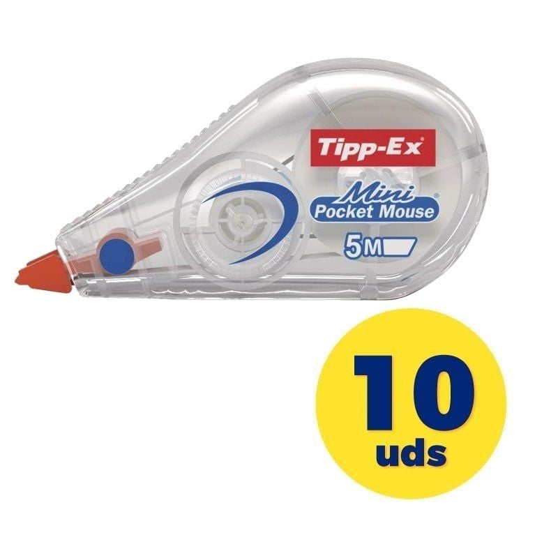 Caja de Correctores de Escritura en Cinta Bic Tipp-Ex Mini Pocket Mouse
5mm x 5m
10 unidades