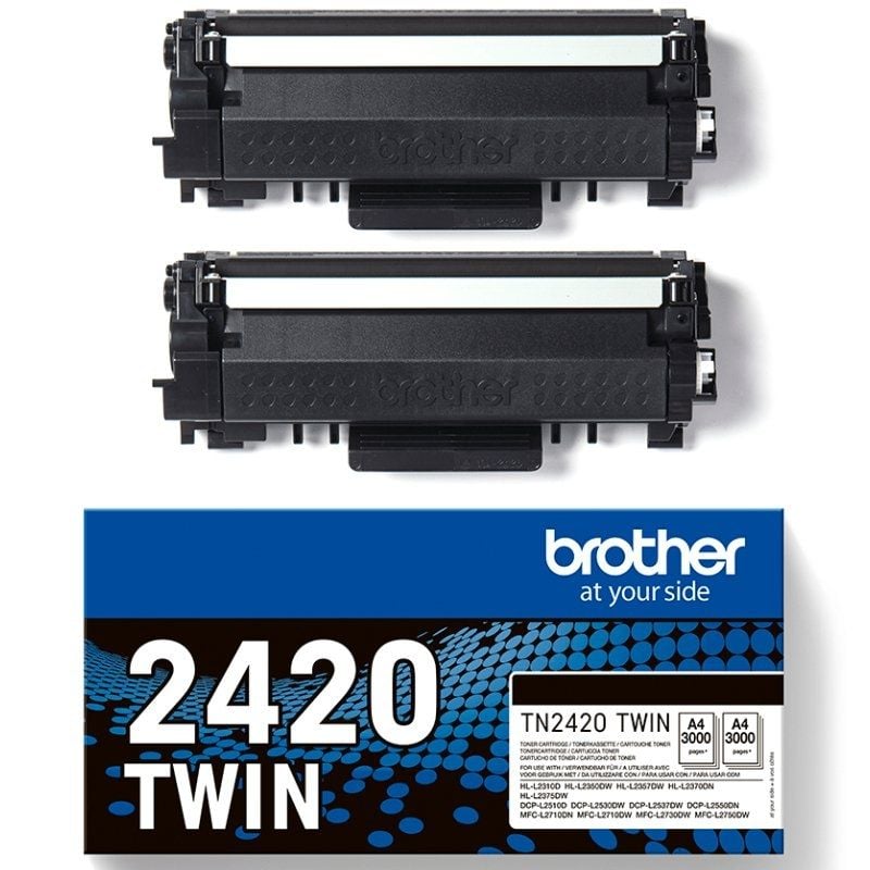 Brother Tóner TN2420TWIN Negro Pack 2 uds