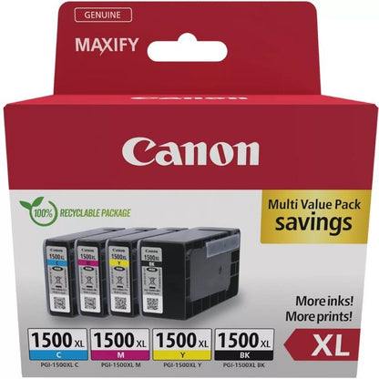Cartucho de Tinta Original Canon PGI-1500XL Multipack Alta Capacidad
Cian
Magenta
Amarillo
Negro