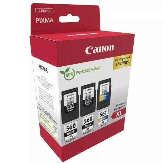 Cartucho de Tinta Original Canon PG-560XL + CL-561XL Multipack Alta Capacidad
2x Negro
Tricolor