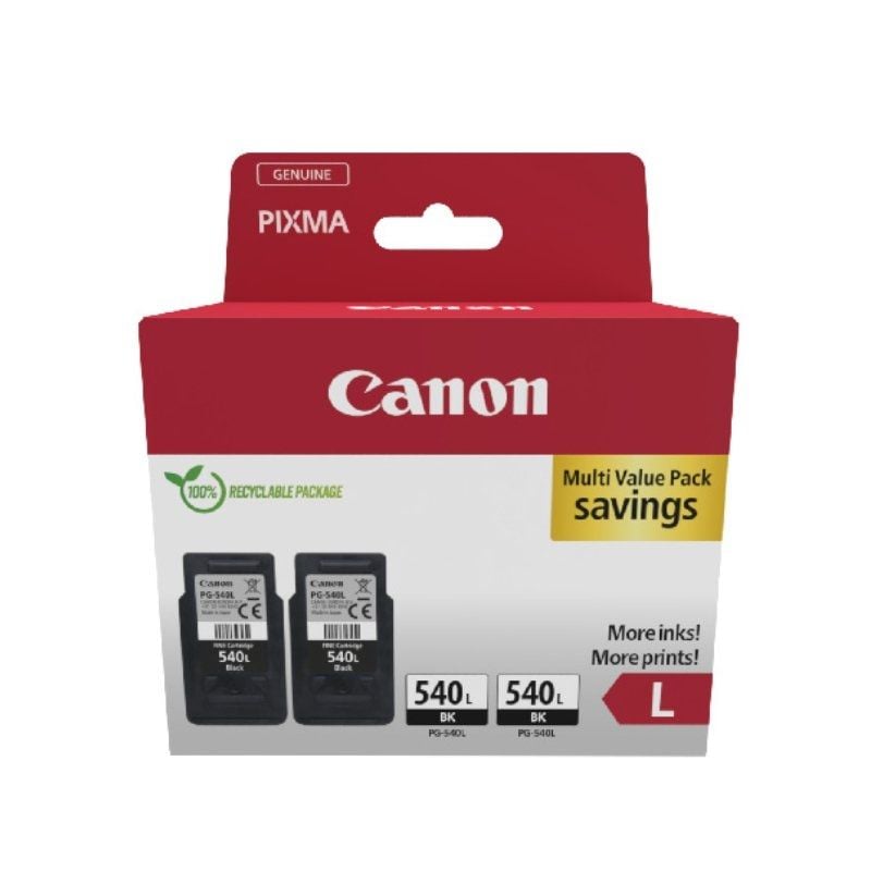 Cartucho de Tinta Original Canon PG-540L TwinPack
2x Negro