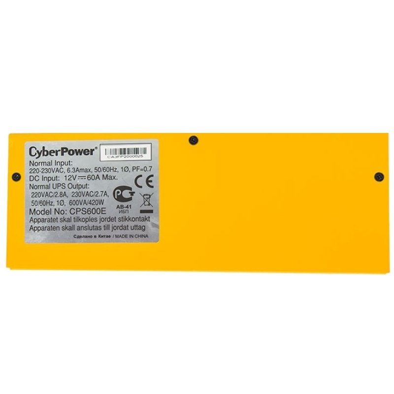 Inversor de Corriente Cyberpower CPS600E
600VA
420W Schuko