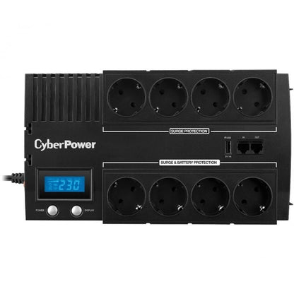 SAI Línea Interactiva Cyberpower BR1000ELCD
1000VA-600W
8 Salidas
Formato Bloque