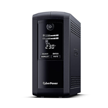 SAI Línea Interactiva Cyberpower VP1000ELCD
1000VA-550W
4 Salidas
Formato Torre
