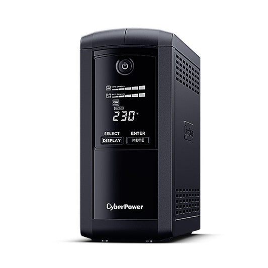 SAI Línea Interactiva Cyberpower VP1000ELCD
1000VA-550W
4 Salidas
Formato Torre