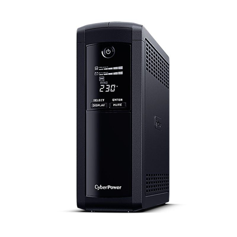 SAI Línea Interactiva Cyberpower VP1200ELCD-DE
1200VA-720W
5 Salidas
Formato Torre