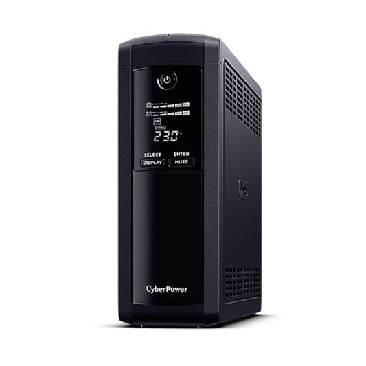 SAI Línea Interactiva Cyberpower VP1200ELCD-DE
1200VA-720W
5 Salidas
Formato Torre