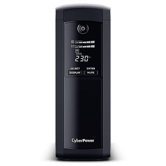 SAI Línea Interactiva Cyberpower VP1600ELCD
1600VA-960W
5 Salidas
Formato Torre