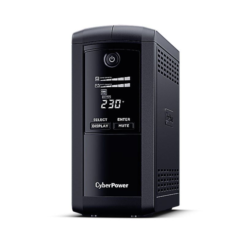 SAI Línea Interactiva Cyberpower VP700ELCD
700VA-390W
4 Salidas
Formato Torre