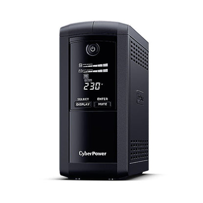 SAI Línea Interactiva Cyberpower VP700ELCD
700VA-390W
4 Salidas
Formato Torre