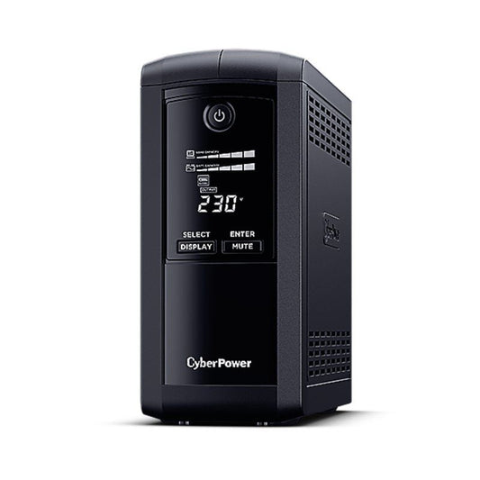 SAI Línea Interactiva Cyberpower VP700ELCD
700VA-390W
4 Salidas
Formato Torre