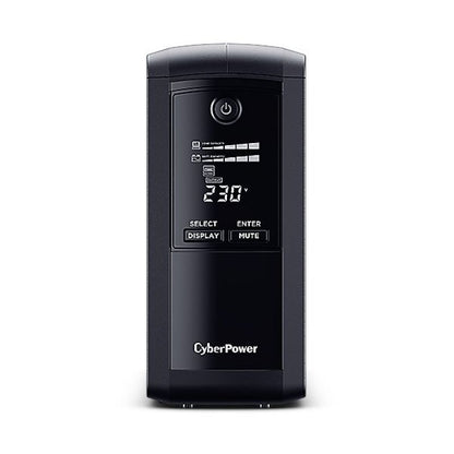 SAI Línea Interactiva Cyberpower VP700ELCD
700VA-390W
4 Salidas
Formato Torre